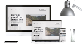 Website development mockup